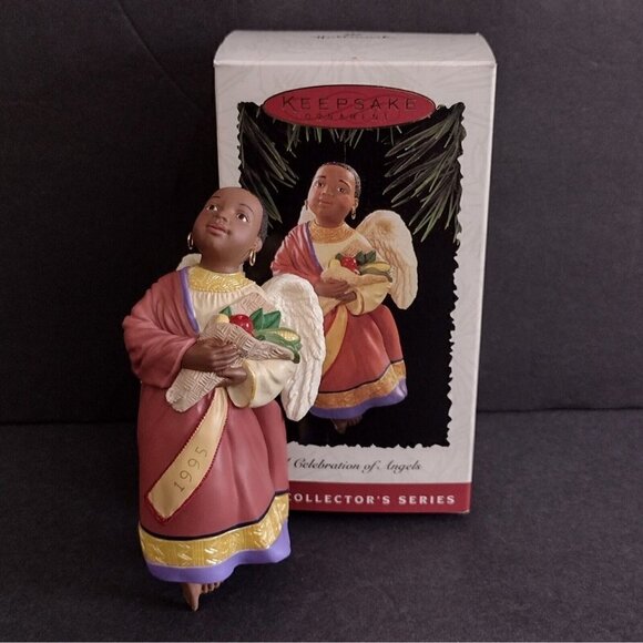 Vintage 1995 Hallmark Keepsake Ornament Celebration Of Angels Kwanzaa #1 - Picture 1 of 6